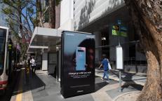 Creative solution Samsung wireless charging bus stop ad